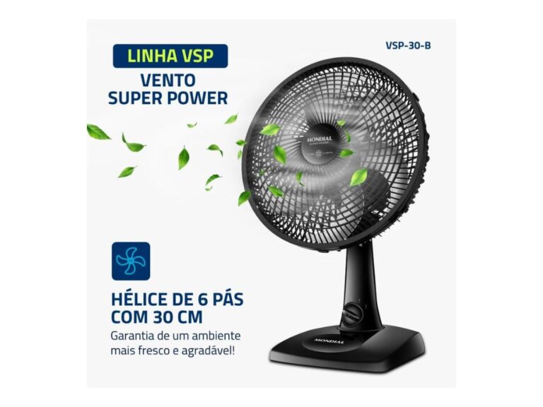 Ventilador de Mesa 30cm Super Power Mondial