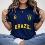 Blusa Feminina Brasil T-Shirt Algodão Confortável Estilo Casual