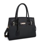 Bolsa Feminina Grande Couro PU Ombro e Transversal Versátil