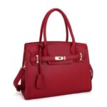 Bolsa Feminina Grande Couro PU Ombro e Transversal Versátil