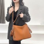 Bolsa Mochila Feminina Couro PU Grande Ombro e Transversal