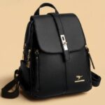 Mochila Social Feminina Couro Reforçada Estilo Canguru Elegante