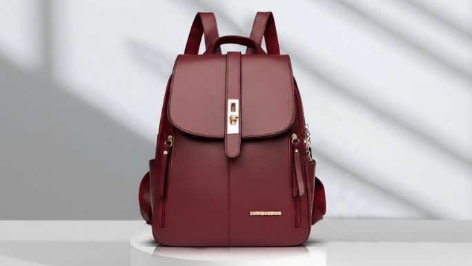 Mochila Social Feminina Couro Reforçada Estilo Canguru Elegante