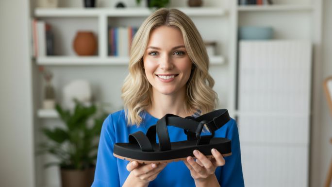 Papete Feminina Dunas Confortável uma Tira