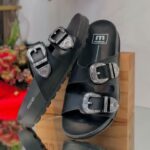 Sandália Moleca Birken Original Rasteira com 2 Fivela