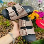 Sandália Moleca Birken Original Rasteira com 2 Fivela