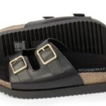 Sandália Moleca Tamanco Plataforma Preto Confortável