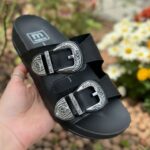 Sandália Papete Moleca Birken 2 Fivelas Confortável Original