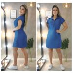 Vestido curto jeans elegante e versátil