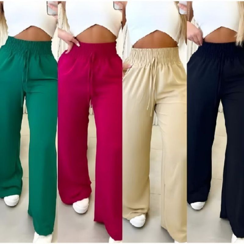 Calça Pantalona Cintura Alta