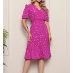 Vestido Midi Crepinho Ombro a Ombro