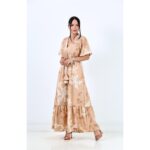 Vestido Longo em Crepinho Leve Elegante