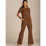 Calça Pantalona Blusa Mullet Manga Curta