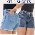 Kit 2 Shorts Jeans Feminino