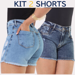 Kit 2 Shorts Jeans Feminino