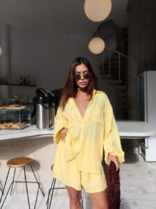 Conjunto Camisa Bata com Shorts