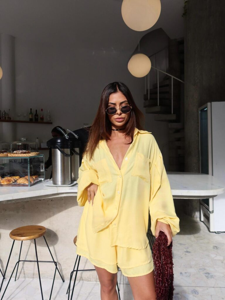 Conjunto Camisa Bata com Shorts