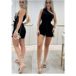 Conjunto Alfaiataria Ombro Único com Faixa