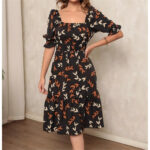 Vestido Feminino Midi Crepinho