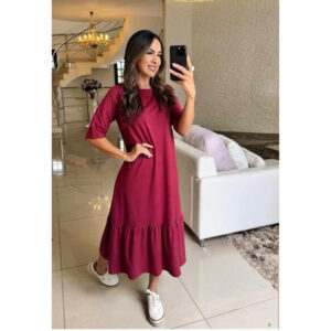 Vestido Midi Estampa Savana