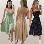 Vestido Midi Romântico Estampa Floral