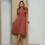 Vestido Midi Evangélico em Malha Casual