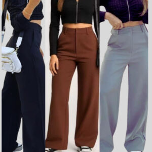 Calça Pantalona de Alfaiataria Cintura Alta