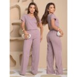 Conjunto feminino Alfaiataria Calça mais Blusa