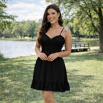 Vestido Curto Estampado com Lastex