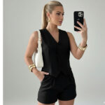 Conjunto Casual Feminino Alfaiataria Moda Elegante e Super Chic