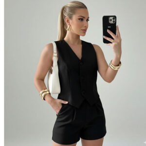 Conjunto Casual Feminino Alfaiataria Moda Elegante e Super Chic