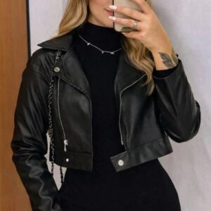 Jaqueta Feminina Courino Couro Fake