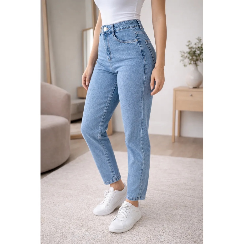 Calça Jeans Cintura Alta Feminina