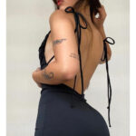 Vestido Curto Costa Nua de Amarrar