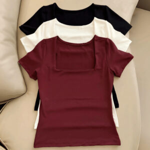 Blusas Feminina Manga Curta Decote