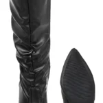 Bota Cano Longo Feminina Gigil Slouch Bico Fino