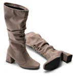 Bota Feminina Lumiss Cano Longo Enrugada Slouchy