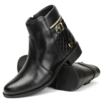 Coturno Feminino Cano Curto Botinha Casual