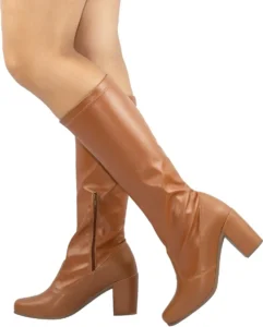 Bota Feminina Cano Longo Stretch Salto Alto