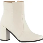 Bota Feminina Lumiss Salto Alto Grosso Cano Curto