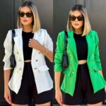 Blazer Casaquinho Feminino Alfaiataria