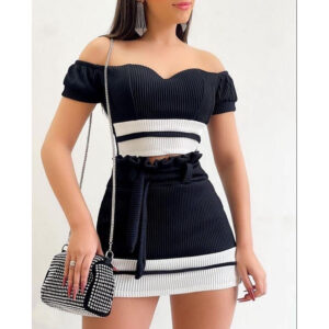 Croped e Short Saia Canelado