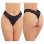 Calcinhas Tanga Fio Microfibra com Renda