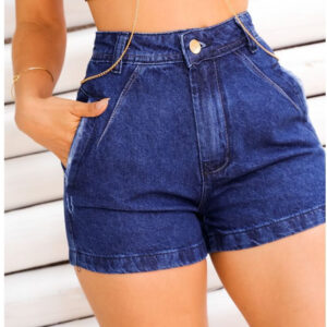 Short Jeans Feminino Cintura Alta