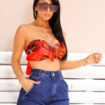 Short Jeans Feminino Cintura Alta