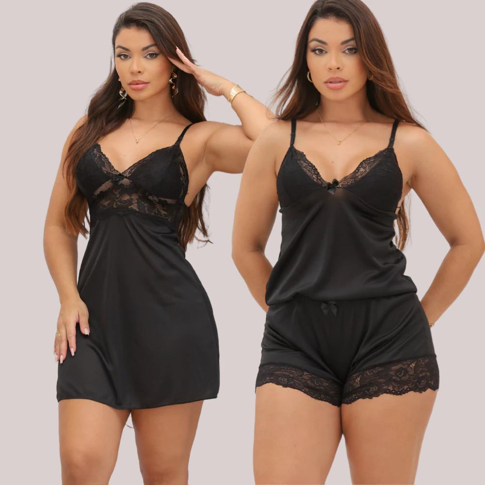 Baby Doll e Camisola com Calcinha Sensual