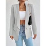 Blazer Longo Sobretudo Feminino Acinturado