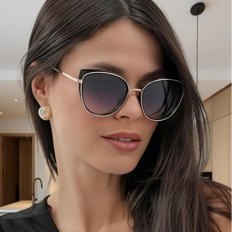 Óculos de Sol Feminino Gatinha Retrô Lente UV400