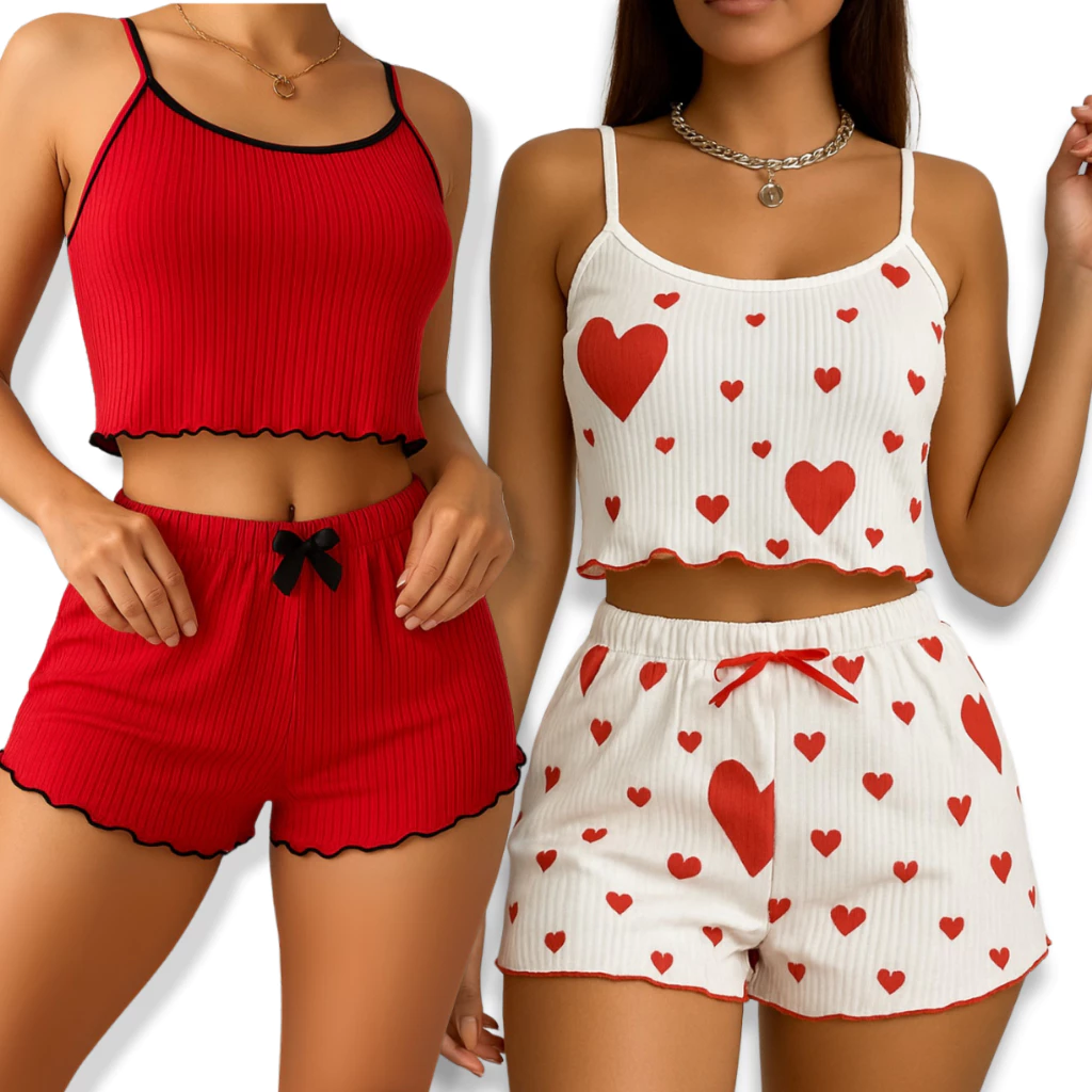 Kit com 2 Conjuntinho Baby Doll Feminino