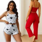 Kit com 2 Pijama Baby Doll Short e Calça Doll